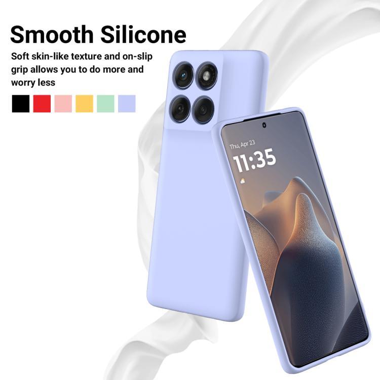 For Motorola Edge 60s Solid Color Liquid Silicone Dropproof Full Coverage Phone Case