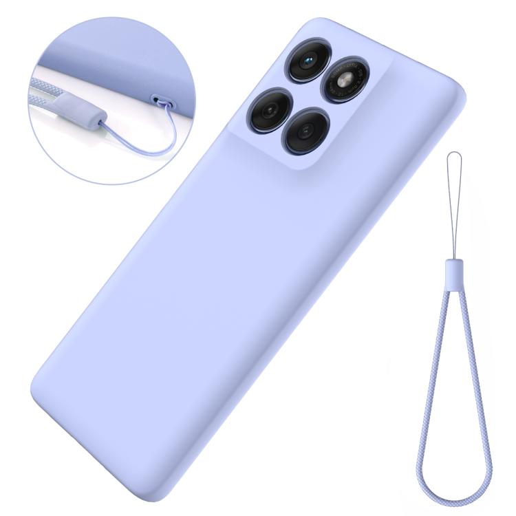 For Motorola Edge 60s Solid Color Liquid Silicone Dropproof Full Coverage Phone Case