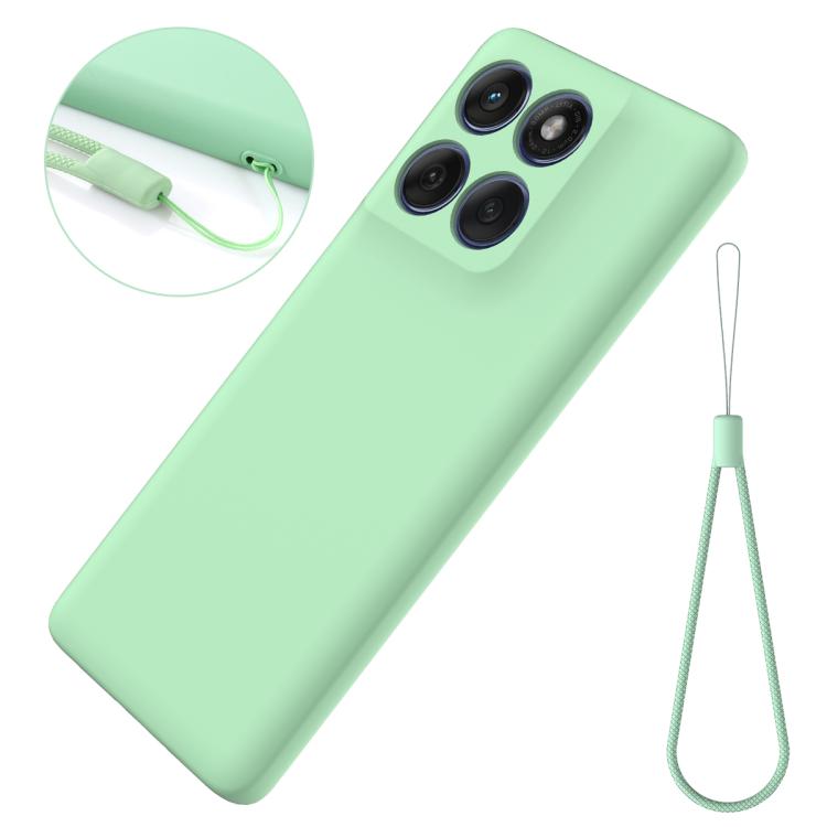 For Motorola Edge 60 Pro Solid Color Liquid Silicone Dropproof Full Coverage Phone Case