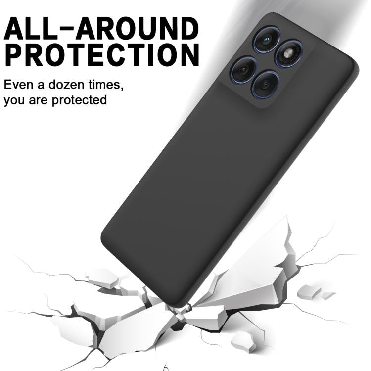 For Motorola Edge 60 Pro Solid Color Liquid Silicone Dropproof Full Coverage Phone Case