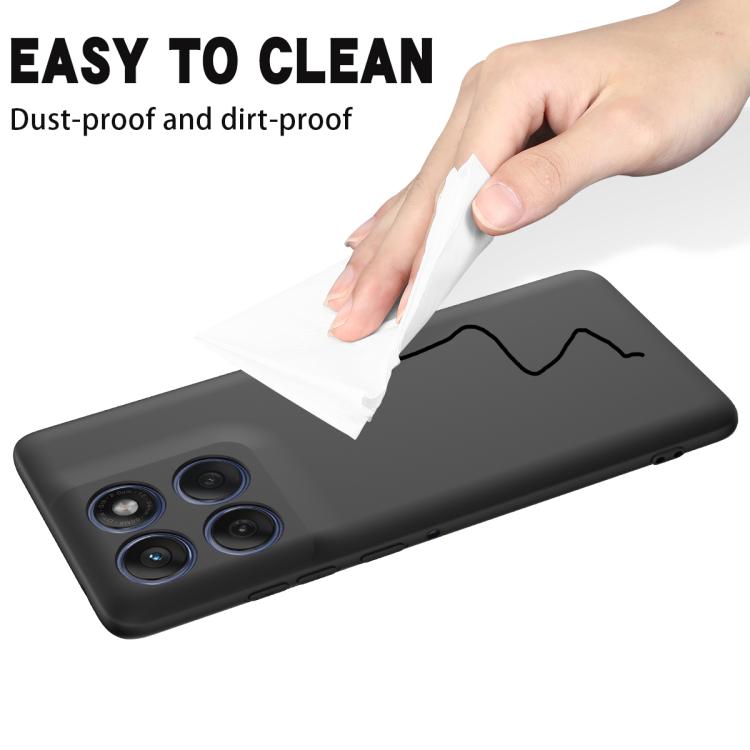 For Motorola Edge 60 Pro Solid Color Liquid Silicone Dropproof Full Coverage Phone Case