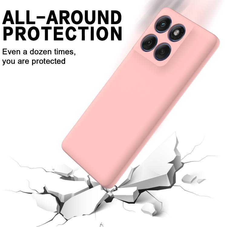 For Motorola Edge 60 Pro Solid Color Liquid Silicone Dropproof Full Coverage Phone Case