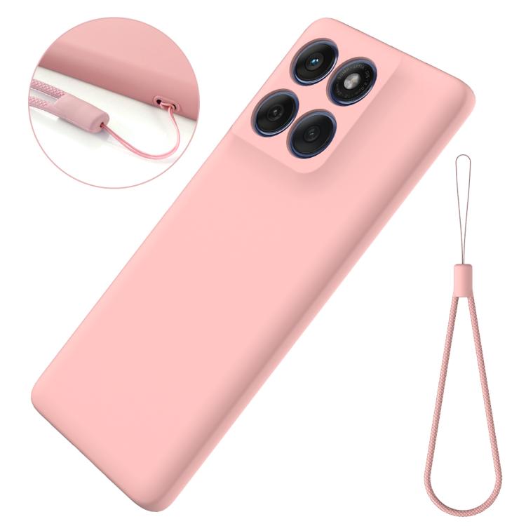 For Motorola Edge 60 Pro Solid Color Liquid Silicone Dropproof Full Coverage Phone Case