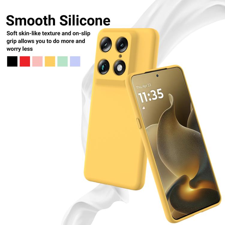 For Motorola Signature / Edge 70 Ultra Solid Color Liquid Silicone Dropproof Full Coverage Phone Case