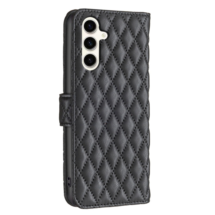 For Samsung Galaxy S24 FE 5G Diamond Lattice Wallet Flip Leather Phone Case