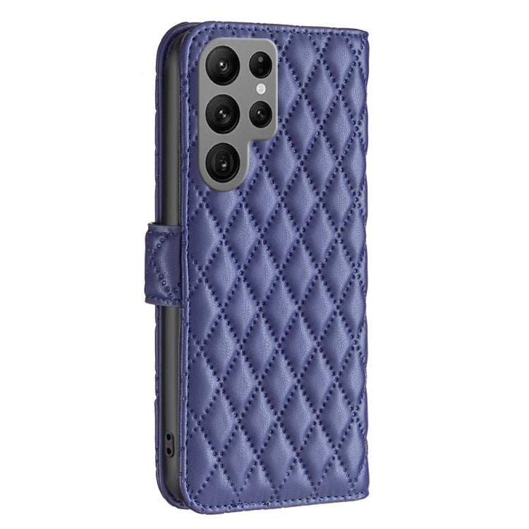 For Samsung Galaxy S25 Ultra 5G Diamond Lattice Wallet Flip Leather Phone Case