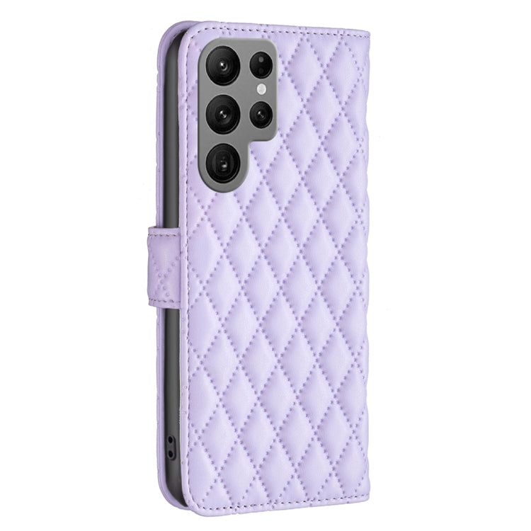 For Samsung Galaxy S25 Ultra 5G Diamond Lattice Wallet Flip Leather Phone Case