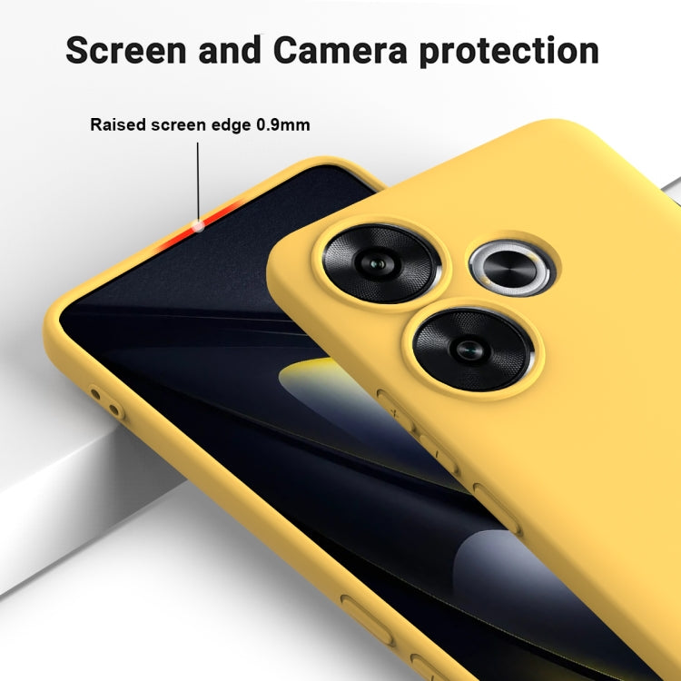 For Xiaomi Poco F6 Solid Color Liquid Silicone Dropproof Full Coverage Phone Case