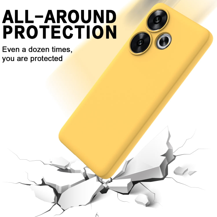 For Xiaomi Poco F6 Solid Color Liquid Silicone Dropproof Full Coverage Phone Case