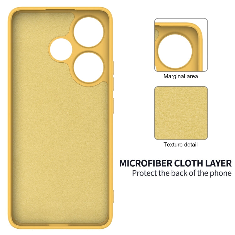 For Xiaomi Poco F6 Solid Color Liquid Silicone Dropproof Full Coverage Phone Case