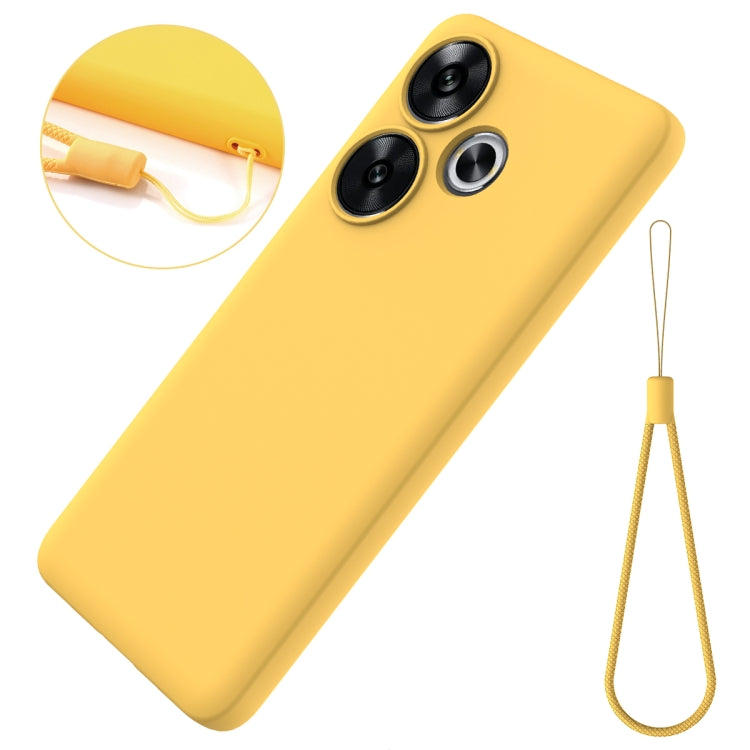 For Xiaomi Poco F6 Solid Color Liquid Silicone Dropproof Full Coverage Phone Case