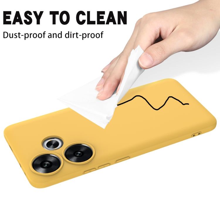 For Xiaomi Poco F6 Solid Color Liquid Silicone Dropproof Full Coverage Phone Case