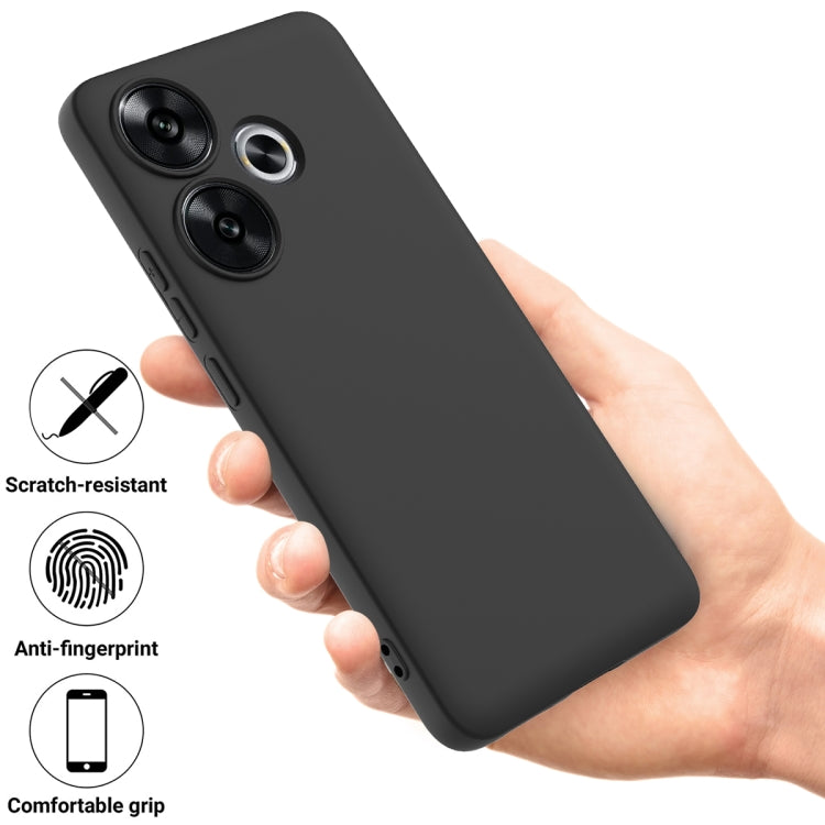 For Xiaomi Poco F6 Solid Color Liquid Silicone Dropproof Full Coverage Phone Case