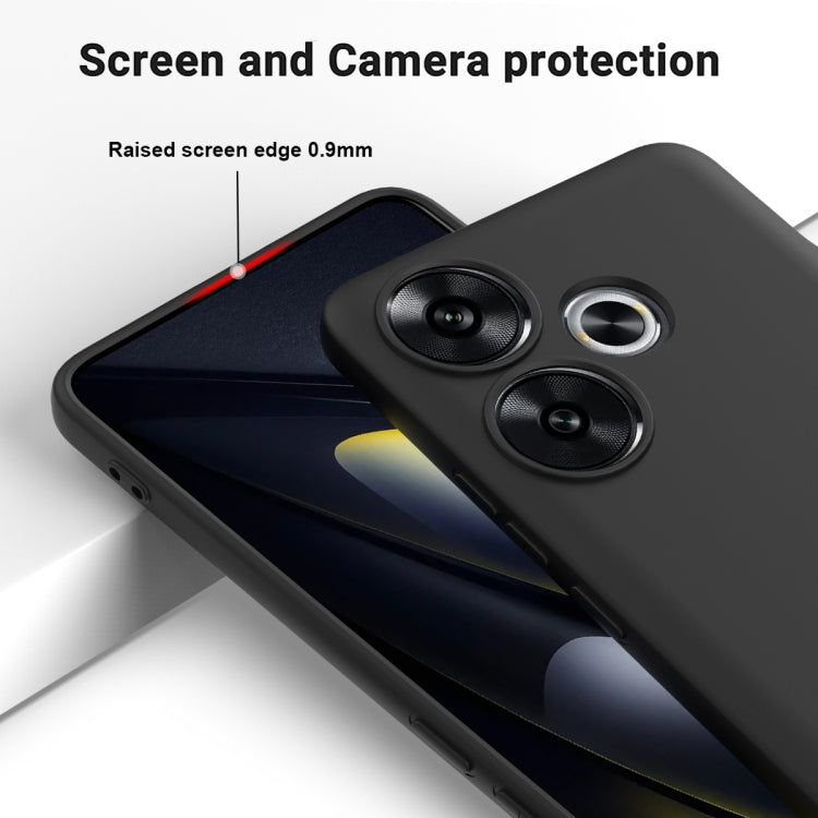 For Xiaomi Poco F6 Solid Color Liquid Silicone Dropproof Full Coverage Phone Case