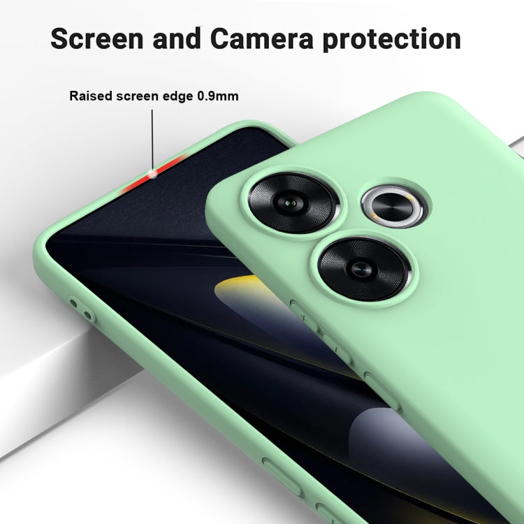 For Xiaomi Poco F6 Solid Color Liquid Silicone Dropproof Full Coverage Phone Case