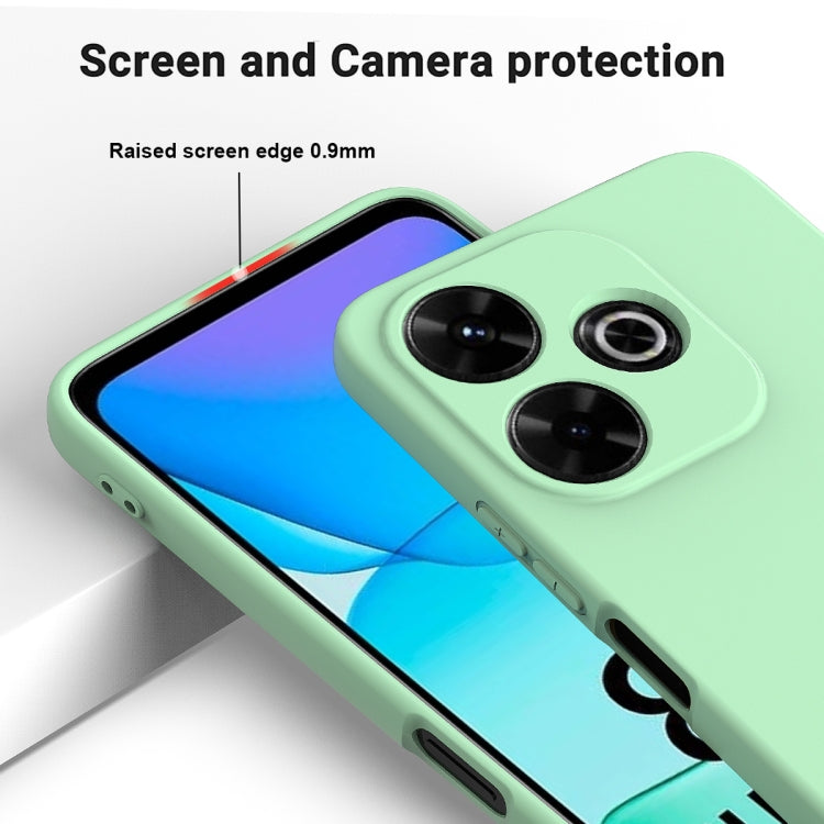 For Xiaomi Poco M6 4G Solid Color Liquid Silicone Dropproof Full Coverage Phone Case