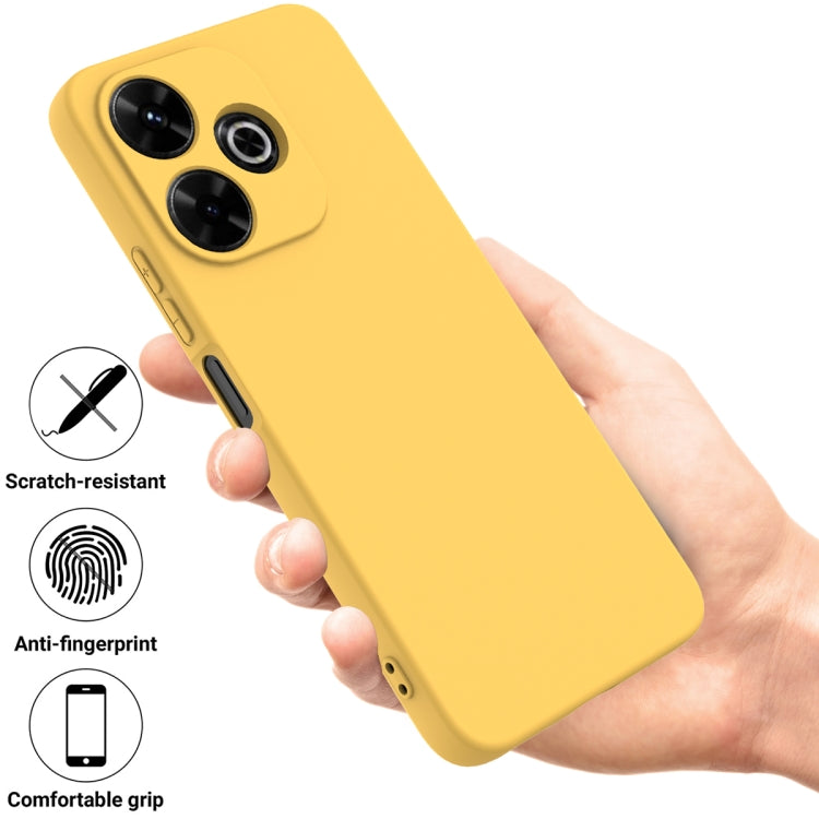 For Xiaomi Poco M6 4G Solid Color Liquid Silicone Dropproof Full Coverage Phone Case