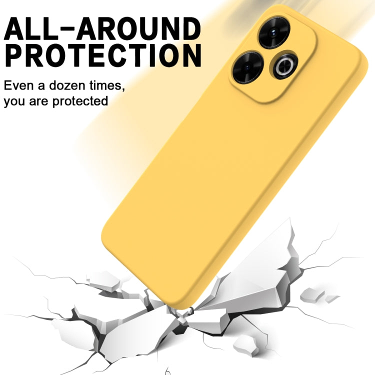 For Xiaomi Poco M6 4G Solid Color Liquid Silicone Dropproof Full Coverage Phone Case