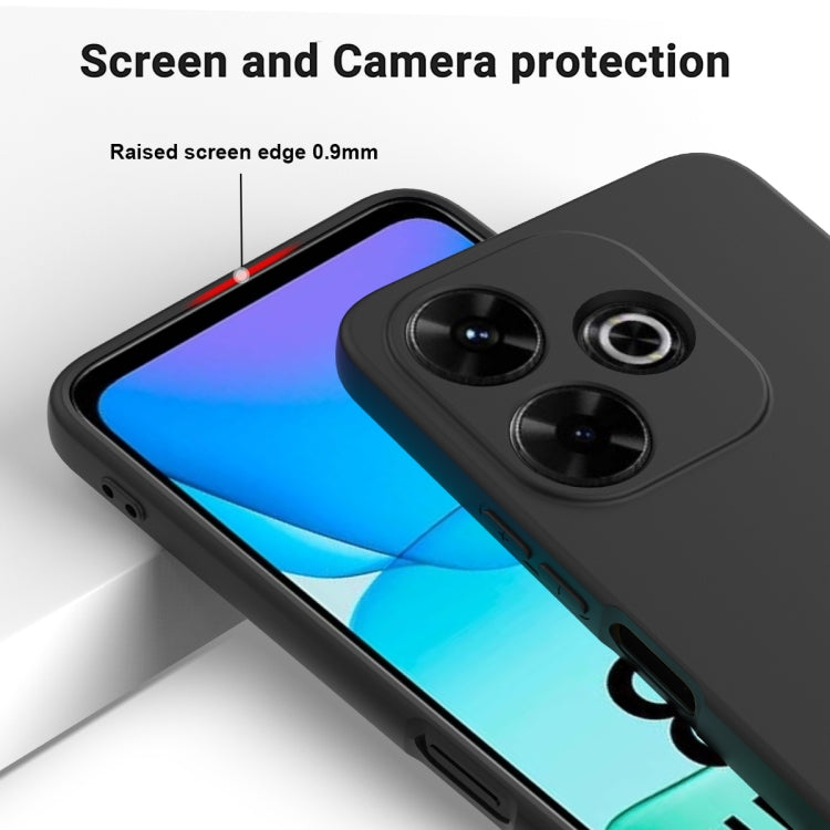 For Xiaomi Poco M6 4G Solid Color Liquid Silicone Dropproof Full Coverage Phone Case