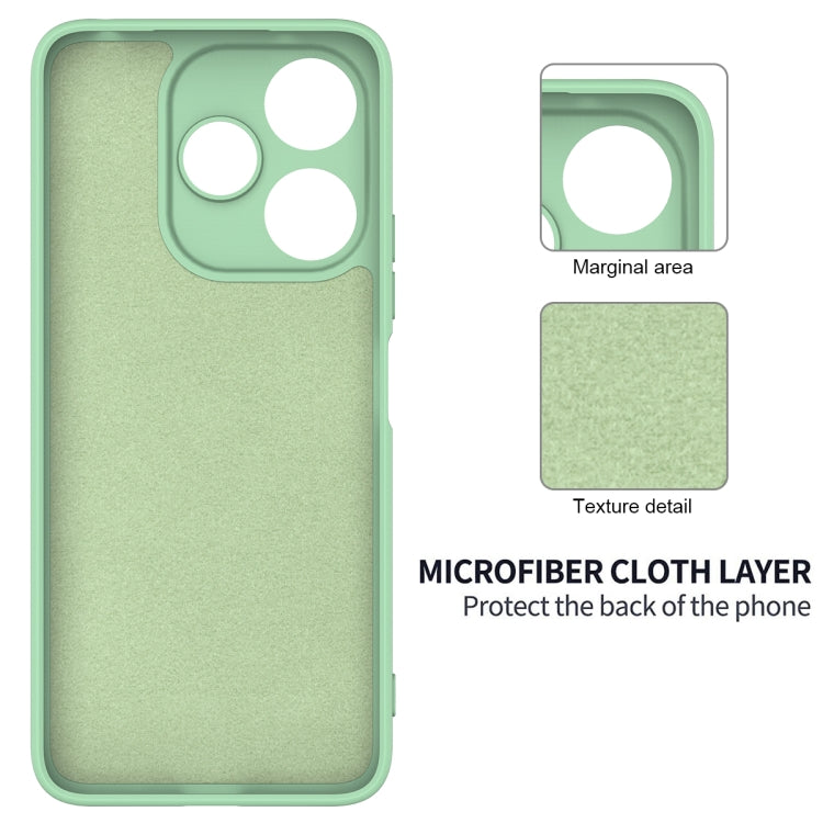 For Xiaomi Poco M6 Plus Solid Color Liquid Silicone Dropproof Full Coverage Phone Case
