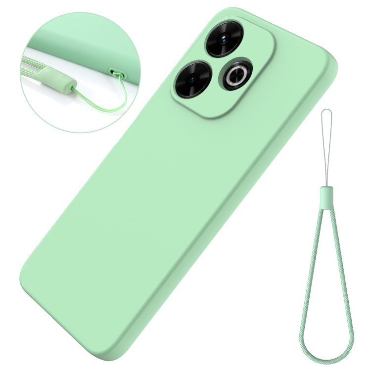 For Xiaomi Poco M6 Plus Solid Color Liquid Silicone Dropproof Full Coverage Phone Case