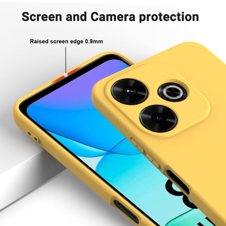 For Xiaomi Poco M6 Plus Solid Color Liquid Silicone Dropproof Full Coverage Phone Case