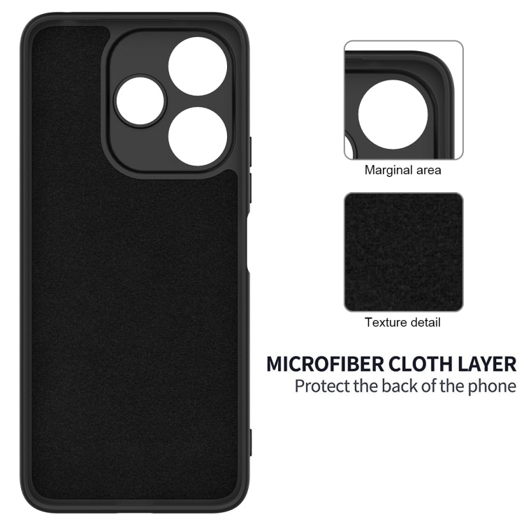 For Xiaomi Poco M6 Plus Solid Color Liquid Silicone Dropproof Full Coverage Phone Case