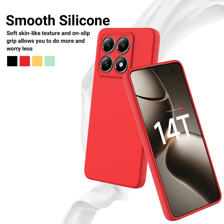 For Xiaomi 14T Solid Color Liquid Silicone Dropproof Full Coverage Phone Case