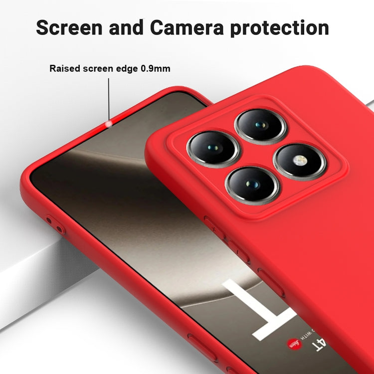 For Xiaomi 14T Solid Color Liquid Silicone Dropproof Full Coverage Phone Case