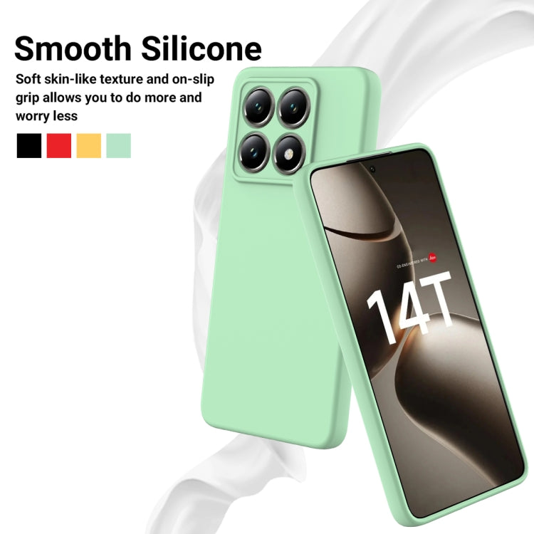 For Xiaomi 14T Solid Color Liquid Silicone Dropproof Full Coverage Phone Case