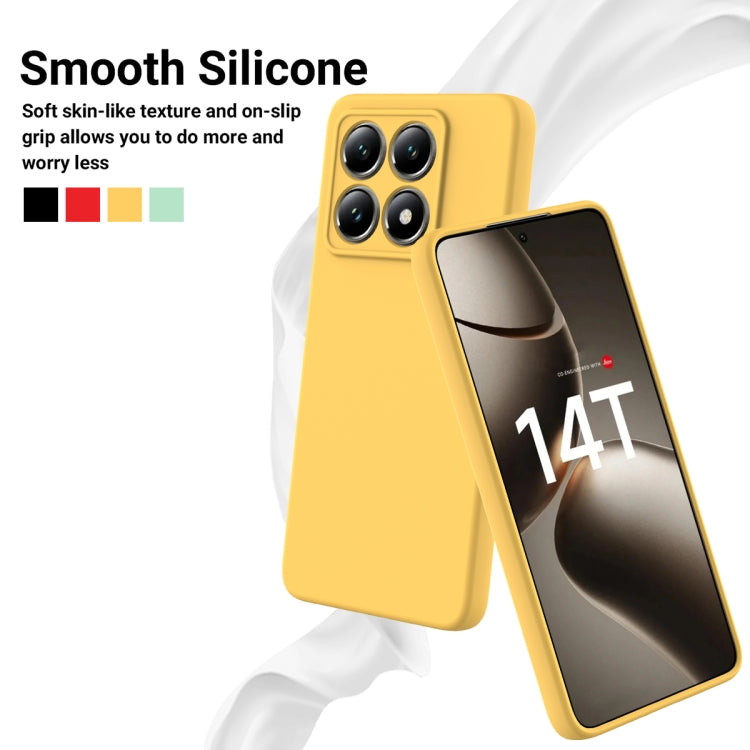 For Xiaomi 14T Solid Color Liquid Silicone Dropproof Full Coverage Phone Case