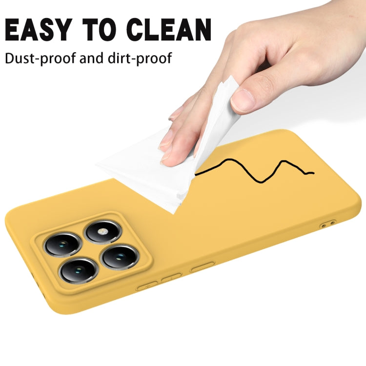For Xiaomi 14T Solid Color Liquid Silicone Dropproof Full Coverage Phone Case