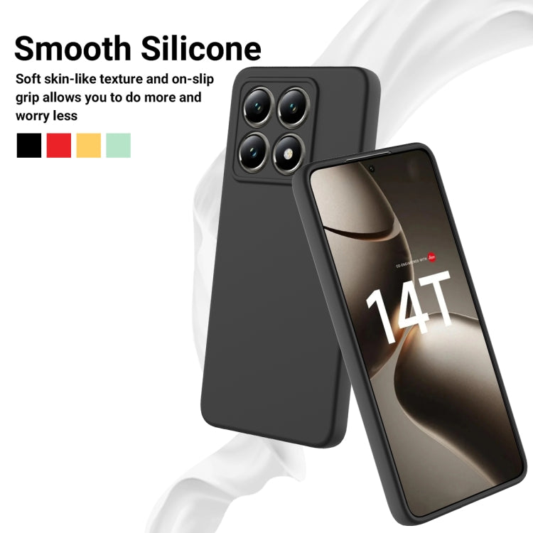 For Xiaomi 14T Solid Color Liquid Silicone Dropproof Full Coverage Phone Case