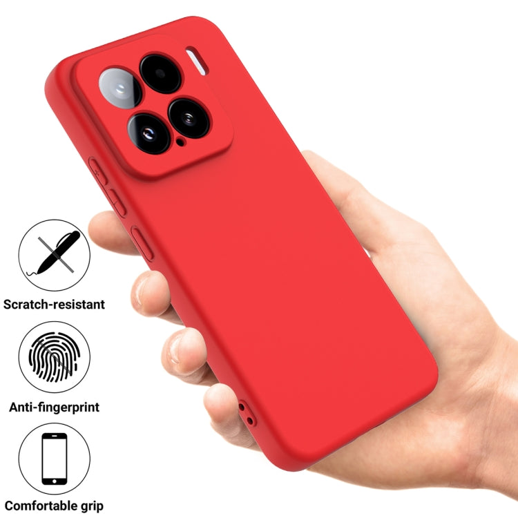 For Xiaomi 15 Solid Color Liquid Silicone Dropproof Full Coverage Phone Case