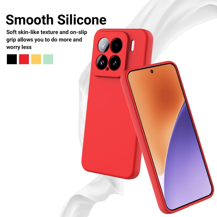 For Xiaomi 15 Solid Color Liquid Silicone Dropproof Full Coverage Phone Case