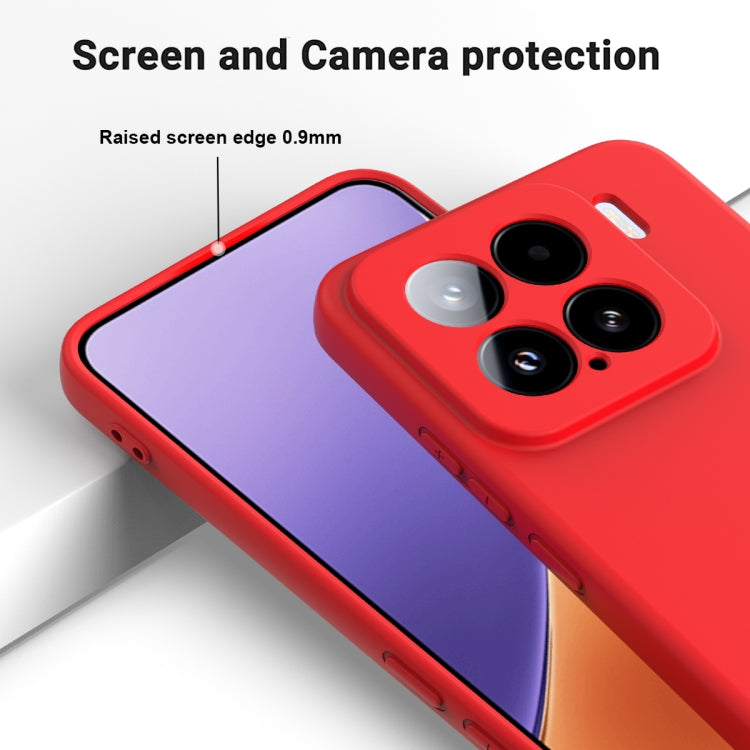 For Xiaomi 15 Solid Color Liquid Silicone Dropproof Full Coverage Phone Case