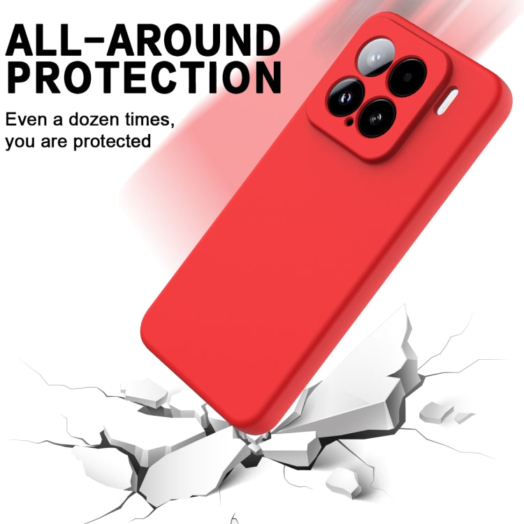 For Xiaomi 15 Solid Color Liquid Silicone Dropproof Full Coverage Phone Case