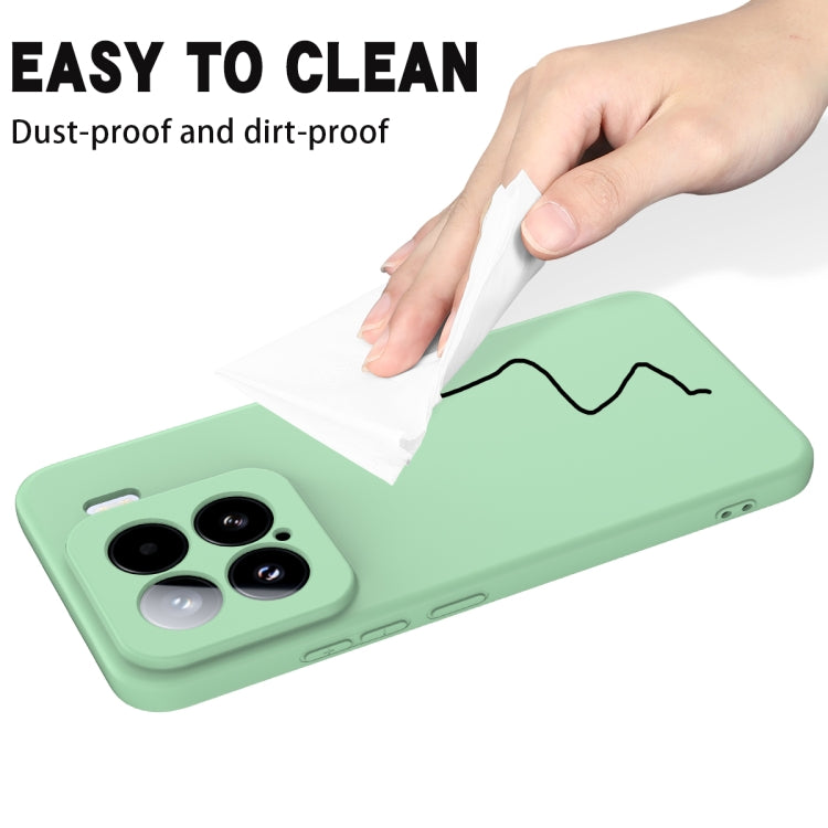 For Xiaomi 15 Solid Color Liquid Silicone Dropproof Full Coverage Phone Case
