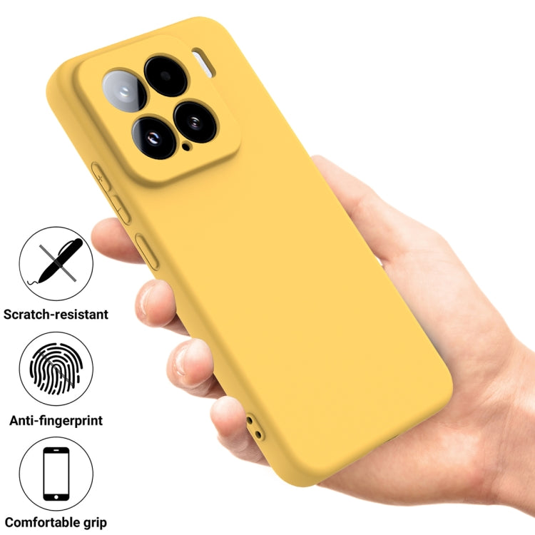 For Xiaomi 15 Solid Color Liquid Silicone Dropproof Full Coverage Phone Case
