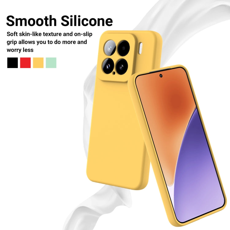 For Xiaomi 15 Solid Color Liquid Silicone Dropproof Full Coverage Phone Case