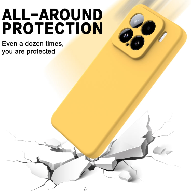For Xiaomi 15 Solid Color Liquid Silicone Dropproof Full Coverage Phone Case