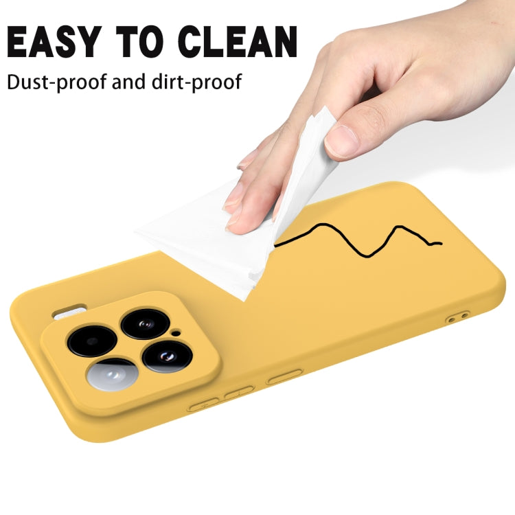 For Xiaomi 15 Solid Color Liquid Silicone Dropproof Full Coverage Phone Case