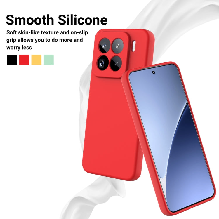 For Xiaomi 15 Pro Solid Color Liquid Silicone Dropproof Full Coverage Phone Case