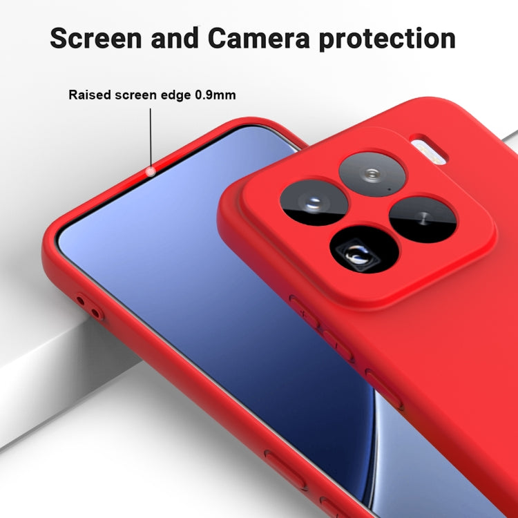 For Xiaomi 15 Pro Solid Color Liquid Silicone Dropproof Full Coverage Phone Case