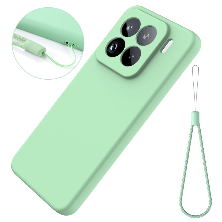For Xiaomi 15 Pro Solid Color Liquid Silicone Dropproof Full Coverage Phone Case