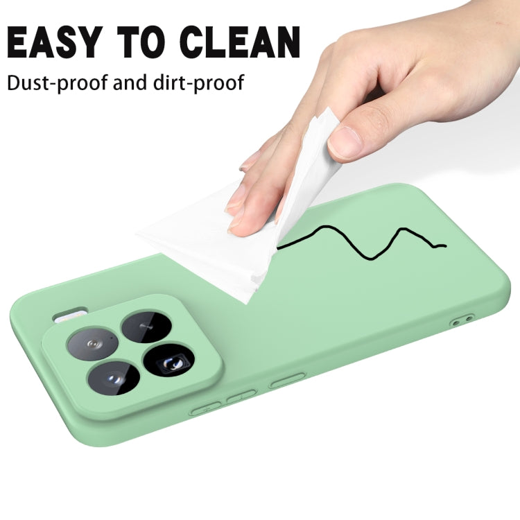 For Xiaomi 15 Pro Solid Color Liquid Silicone Dropproof Full Coverage Phone Case