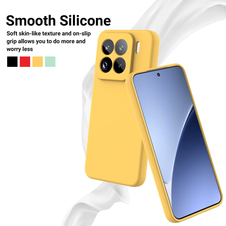 For Xiaomi 15 Pro Solid Color Liquid Silicone Dropproof Full Coverage Phone Case