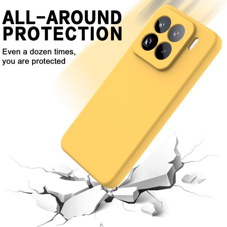 For Xiaomi 15 Pro Solid Color Liquid Silicone Dropproof Full Coverage Phone Case