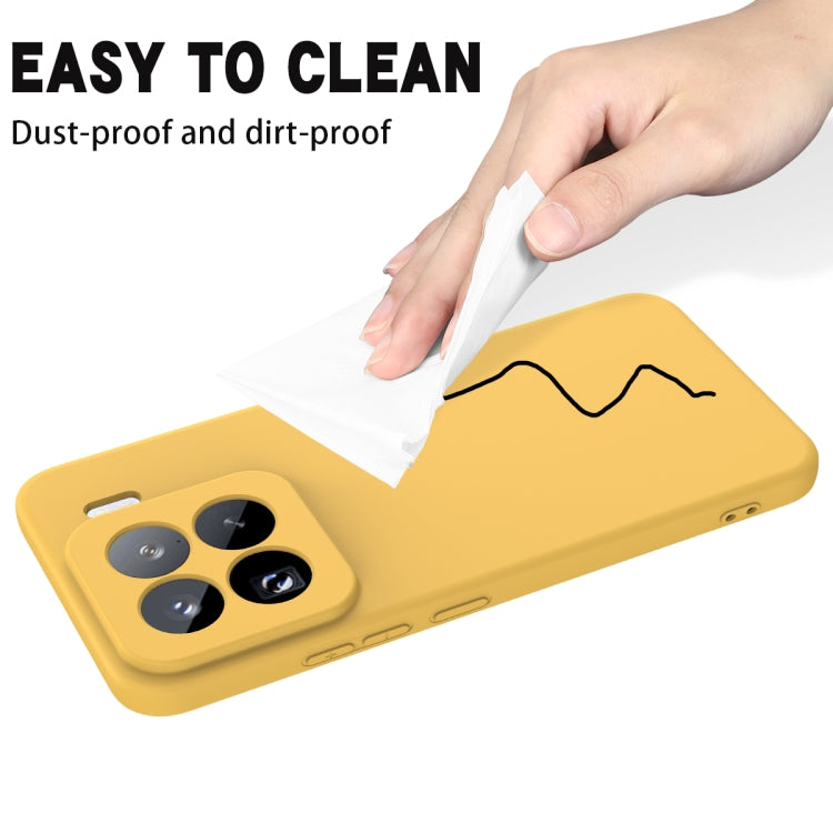 For Xiaomi 15 Pro Solid Color Liquid Silicone Dropproof Full Coverage Phone Case