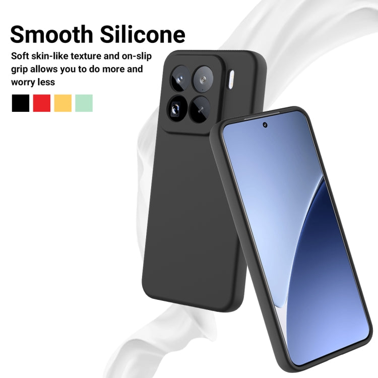 For Xiaomi 15 Pro Solid Color Liquid Silicone Dropproof Full Coverage Phone Case